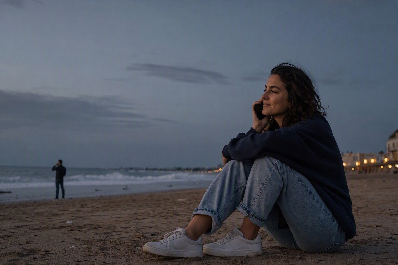 A person making an anonymous call on their phone, with no caller ID or name attached to the conversation.